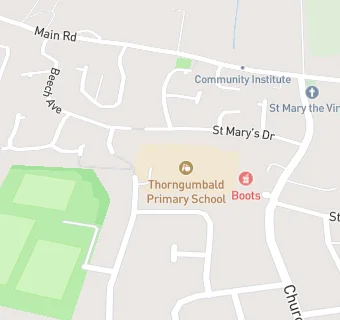 map for Thorngumbald Infant School