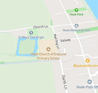 map for Hook Church of England Voluntary Controlled Primary School