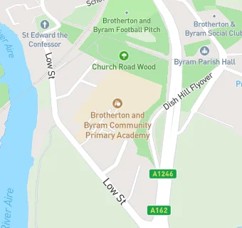 map for Brotherton and Byram Community Primary Academy