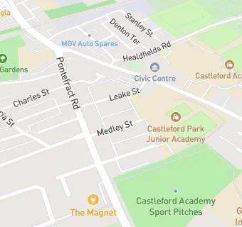 map for Castleford Park Junior Academy