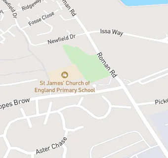 map for St James' Church of England Primary School