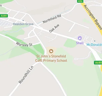 map for St John's Stonefold CofE Primary School