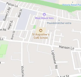 map for St Augustine's CofE VA Junior and Infant School