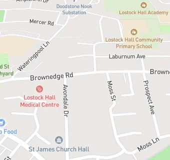 map for Lostock Hall Medical Centre