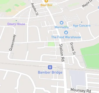 map for Bamber Bridge Conservative Club