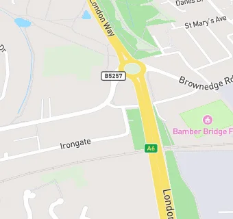 map for Bamber Bridge Football Club