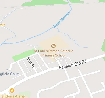 map for St Paul's Roman Catholic Primary School, Feniscowles, Blackburn