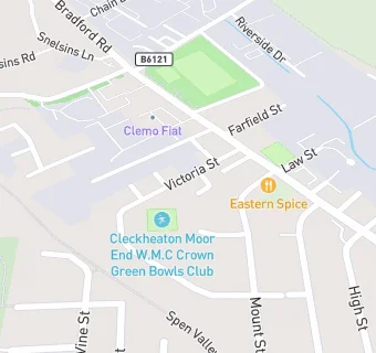 map for Cleckheaton Moorend Working Mens Club