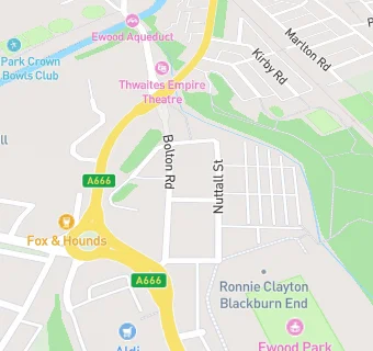 map for Ewood House Dental Surgery