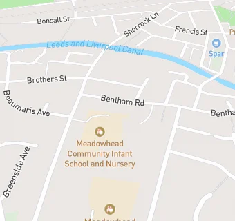 map for Meadowhead Infant School