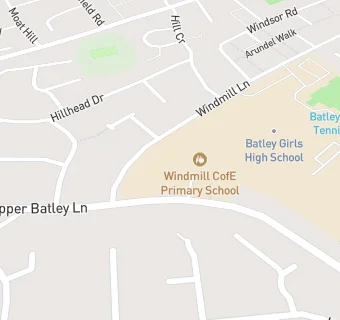 map for Windmill C of E Primary School (KS2)