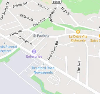 map for Blackburn Road Medical Centre