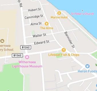 map for Withernsea Methodist Church