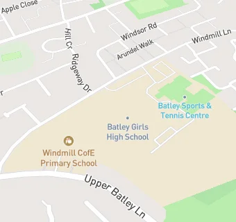 map for Batley Girls High School Visual Arts College