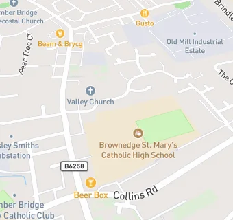 map for Brownedge St. Marys Rc School