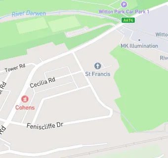 map for St Francis Church Hall