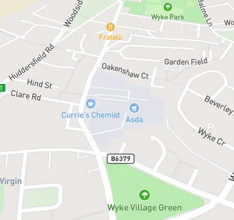 map for Currie's Chemist