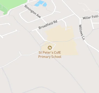 map for St Peter's CofE Primary School