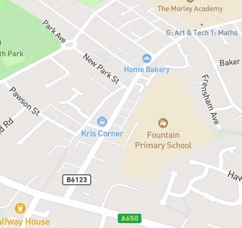 map for Cross Hall Infant School