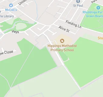 map for Hippings Methodist Primary School