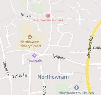 map for Northowram Conservative Club