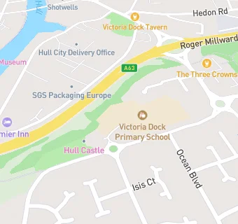 map for Victoria Dock Primary School