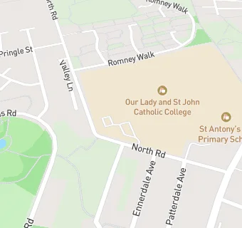 map for Our Lady and St John Catholic College