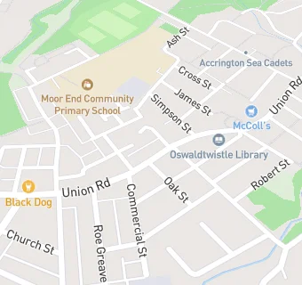 map for Oswaldtwistle Pharmacy