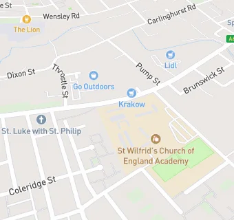 map for St Wilfrid's CofE High School and Technology College