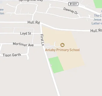 map for Anlaby Primary School