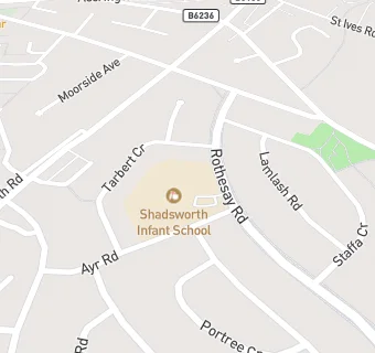 map for Shadsworth Infant School