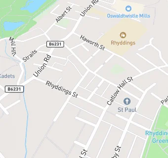 map for 'Oswaldtwistle Social Club'