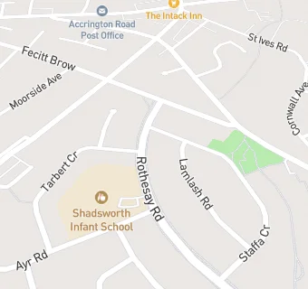 map for Shadsworth Infant School