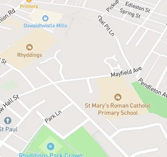 map for St Mary's Roman Catholic Primary School, Oswaldtwistle