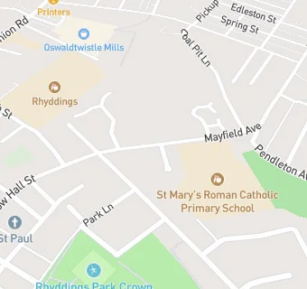 map for St Marys RC Primary School