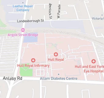 map for Hull Royal Infirmary (Patient Meals)