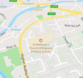 map for St Matthew's Church of England Primary School