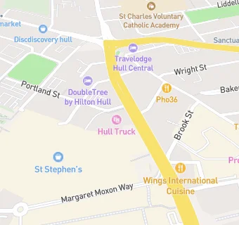 map for Hull Truck Theatre