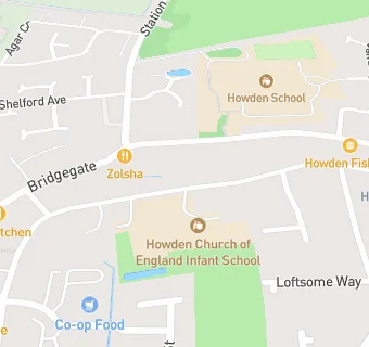 map for Howden Church of England Infant School