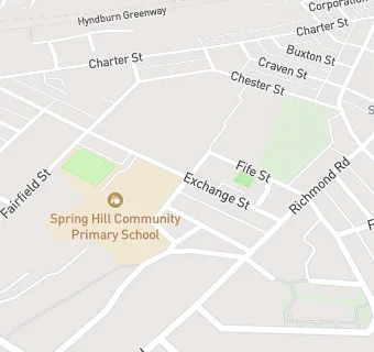 map for Lancashire Catering @ Accrington Spring Hill Primary School