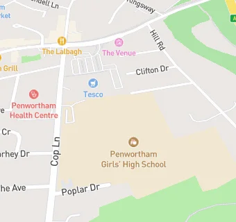 map for Penwortham Girls' High School