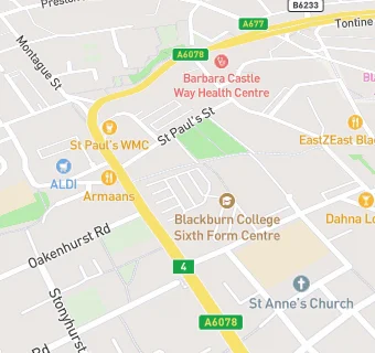 map for Blackburn College