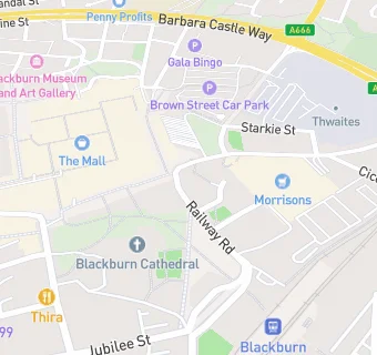 map for Mydentist, Railway Road, Blackburn 