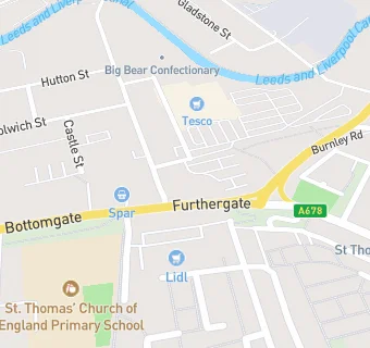 map for Furthergate Service Station