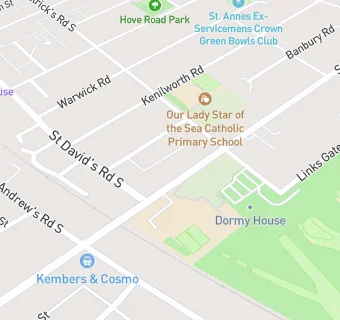 map for St Annes on Sea St Thomas' Church of England Primary School