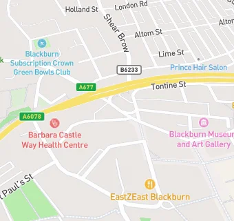 map for Barbara Castle Way Health Centre - Dental Department 