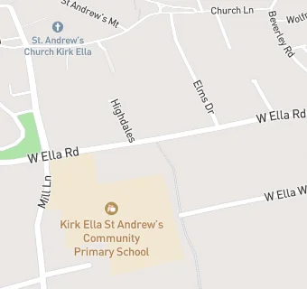 map for Kirkella and St. Andrews Primary School