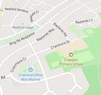 map for Catering Leeds  (Clapgate Primary)