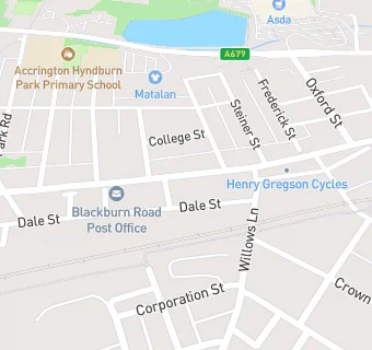 map for Blackburn Road Medical Practice