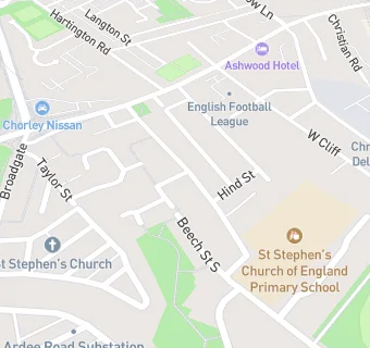 map for St Stephens C of E Primary School